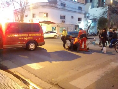 choque centro ambulancia bomberos